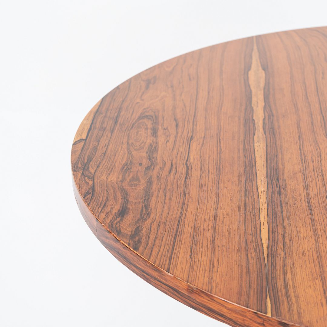 1960s Ward Bennett for Brickel Associates Rosewood and Aluminum Dining Table 42 inch