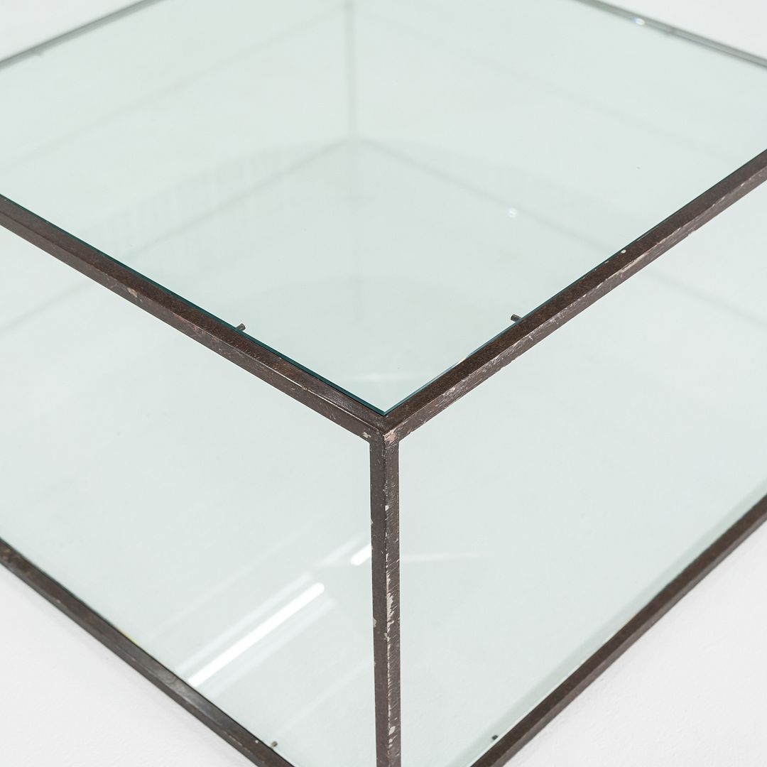 C. 1980 Alberto Coffee Table by Dux of Sweden, Steel Frame with Glass Top, 48"