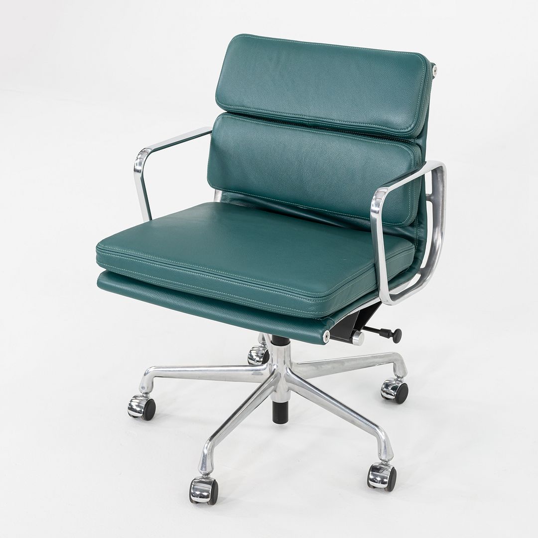SOLD 2010s Herman Miller Eames Soft Pad Management Desk Chair with Green Leather
