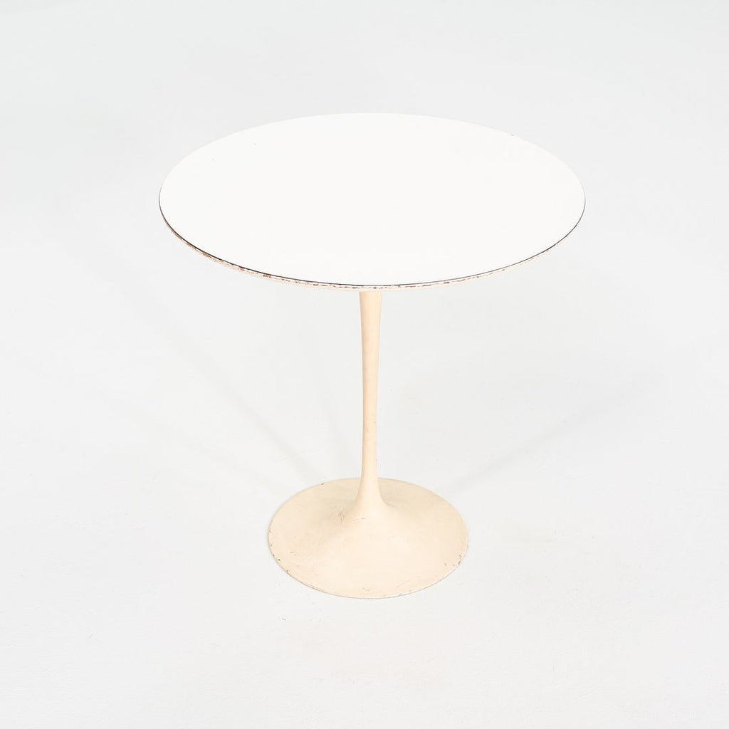 1960s Eero Saarinen for Knoll Tulip Side Table with White Laminate 20in Top