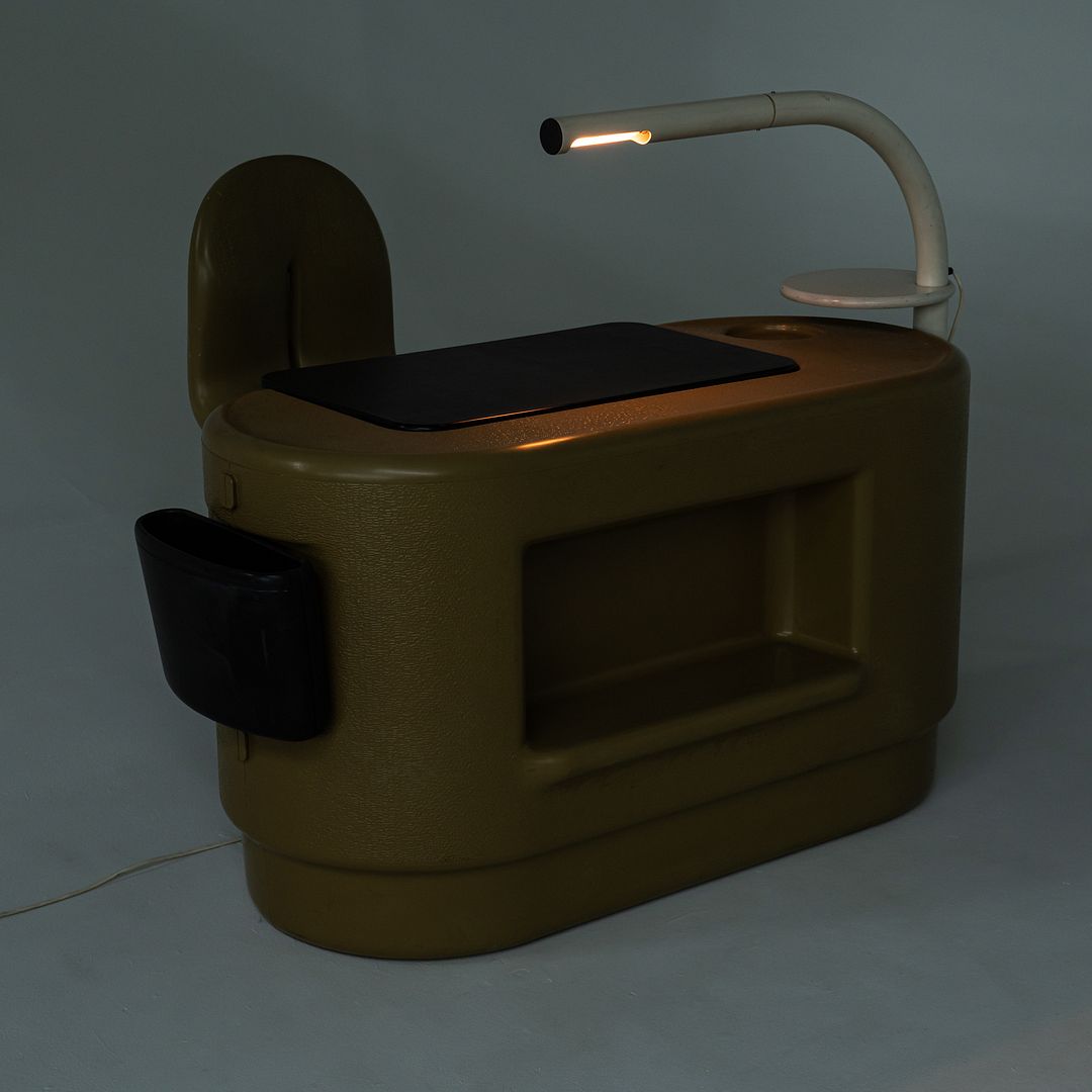 1970s Ernest H. Igl for Bayer AG 'Hadi' Space Age Writing Desk and Side Chair