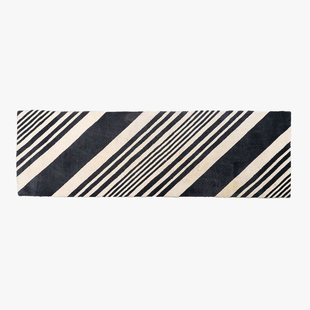 2010s Sue Timney for The Rug Company Bias Cut Rug of Tibetan Wool 96x30 inches