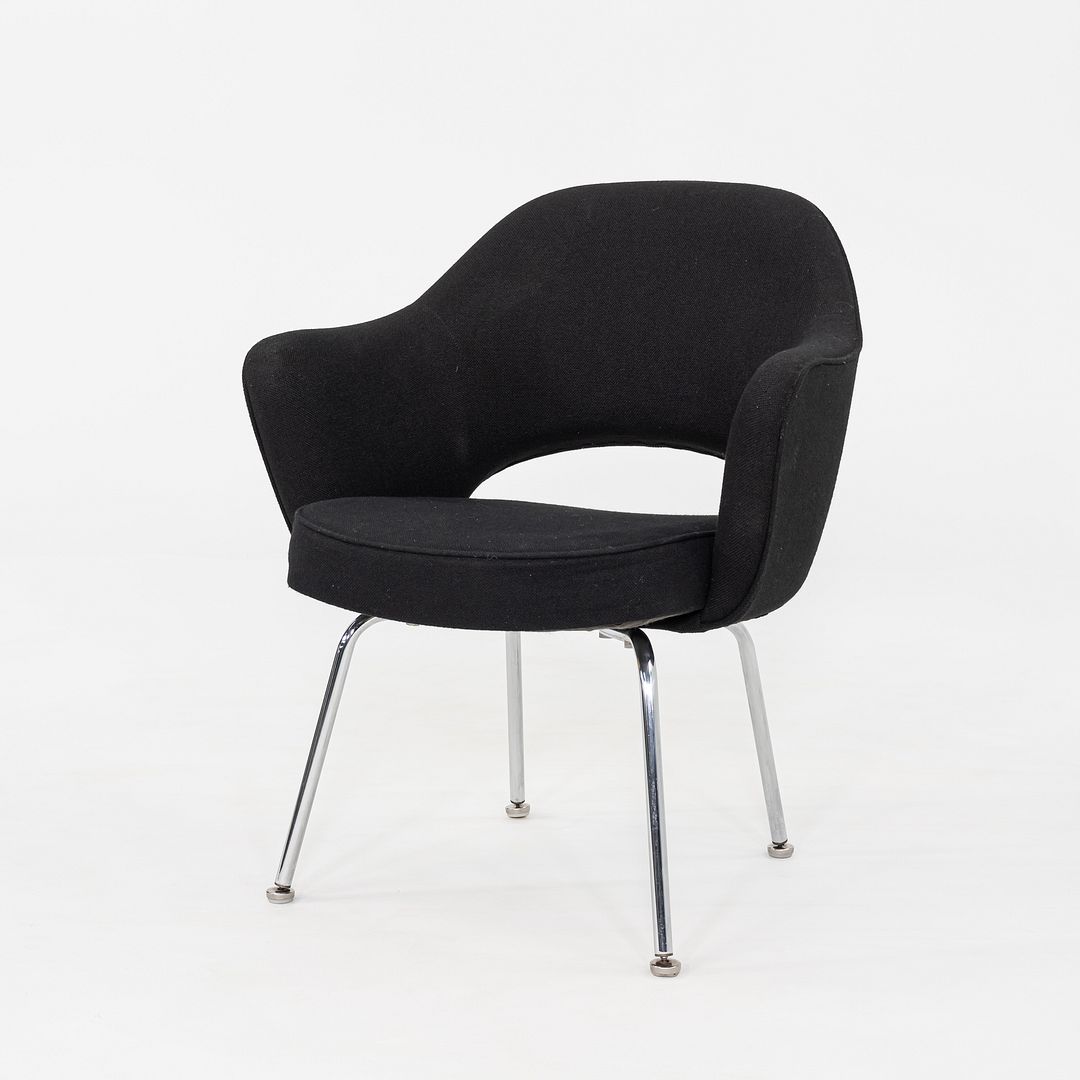 1960s Eero Saarinen for Knoll Dining Arm Chair in Grey Hopsack 8x Available