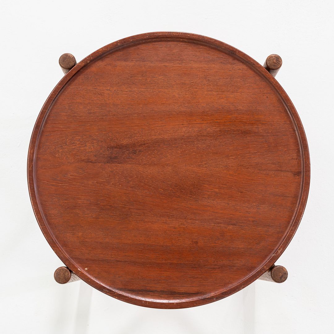 1960 PP35 Hans Wegner for Andreas Tuck Tray Top Occassional Table in Teak & Oak