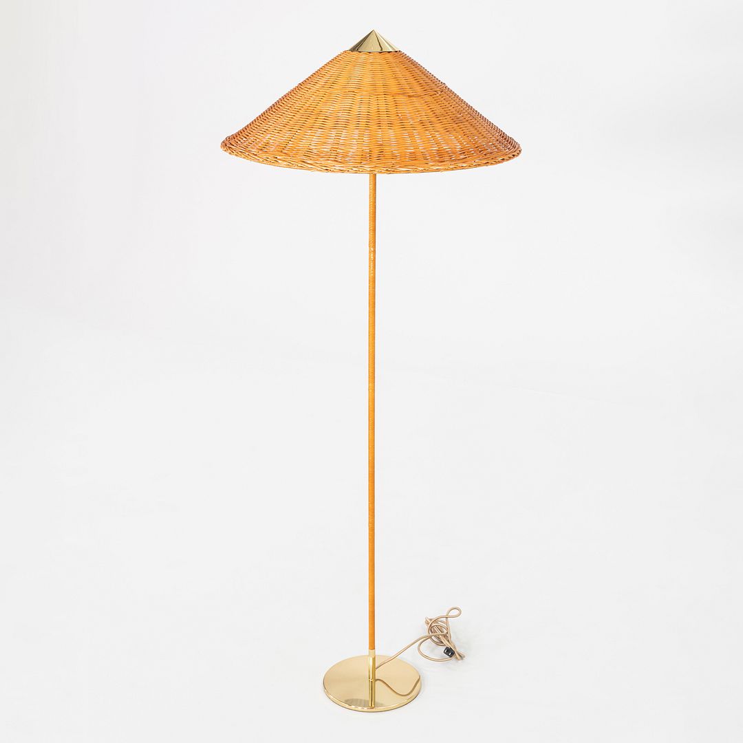 2024 Paavo Tynell for GUBI 9602 Floor Lamp "Chinese Hat" Wicker Shade 3x Avail