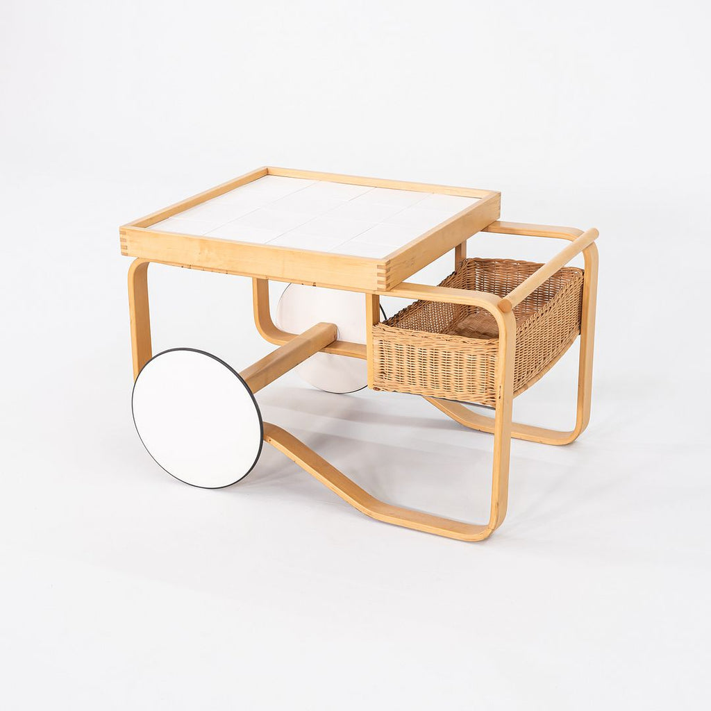 1970s Alvar and Aino Aalto for Artek Tea Trolley in Birch with Ceramic Tile