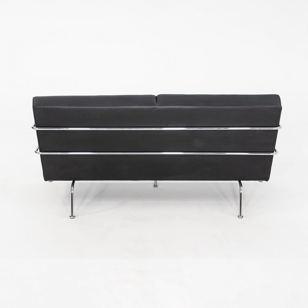 1990s Gunilla Allard for Lammhults Cinema Sofa / Loveseat Steel & Black Leather