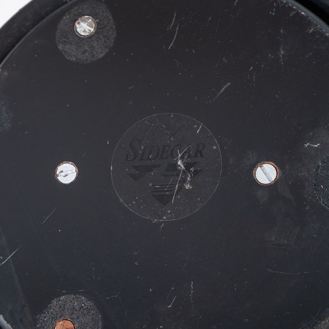 1980s Artemide Sidecar of Italy Memphis Table Lamp in Black Metal & Plastic