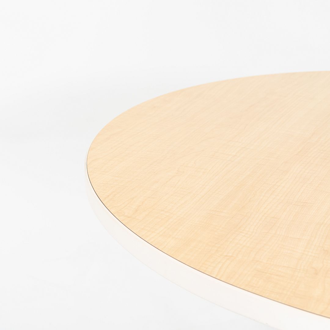 2000s Herman Miller Eames Occasional Table with Wood Laminate Top 42 inch Top