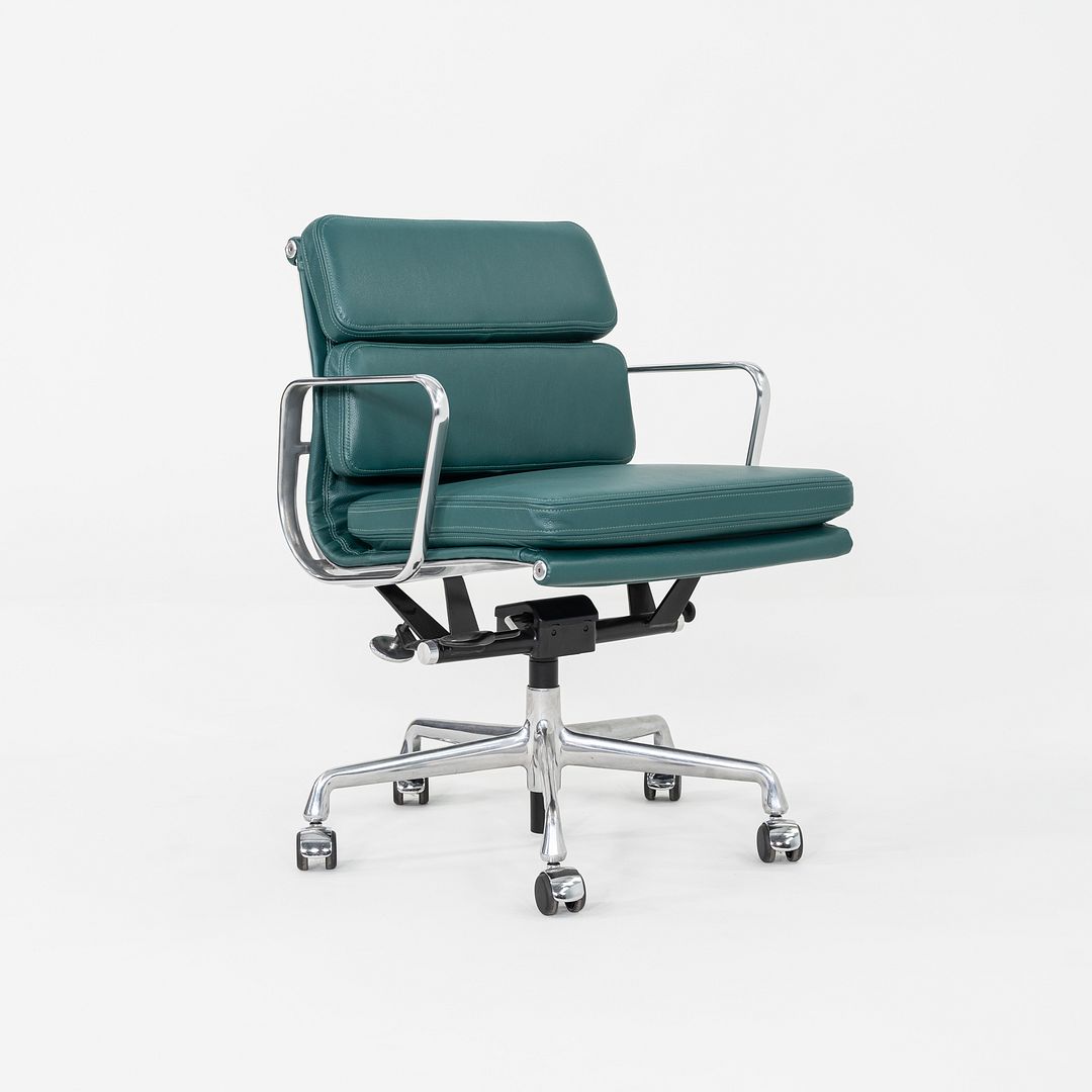 SOLD 2010s Herman Miller Eames Soft Pad Management Desk Chair with Green Leather