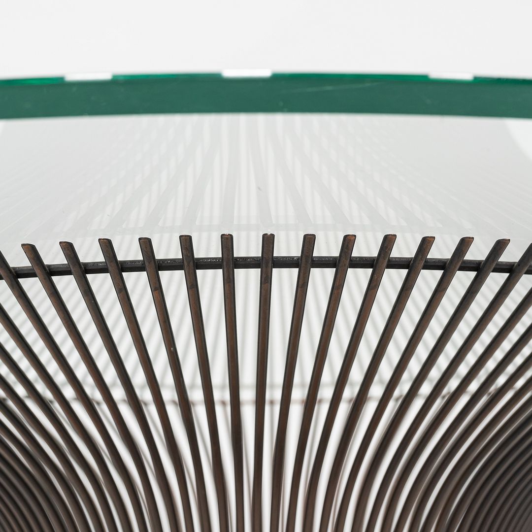 1970s Warren Platner for Knoll Coffee Table w/ Dark Bronze Base & Glass Top 42"