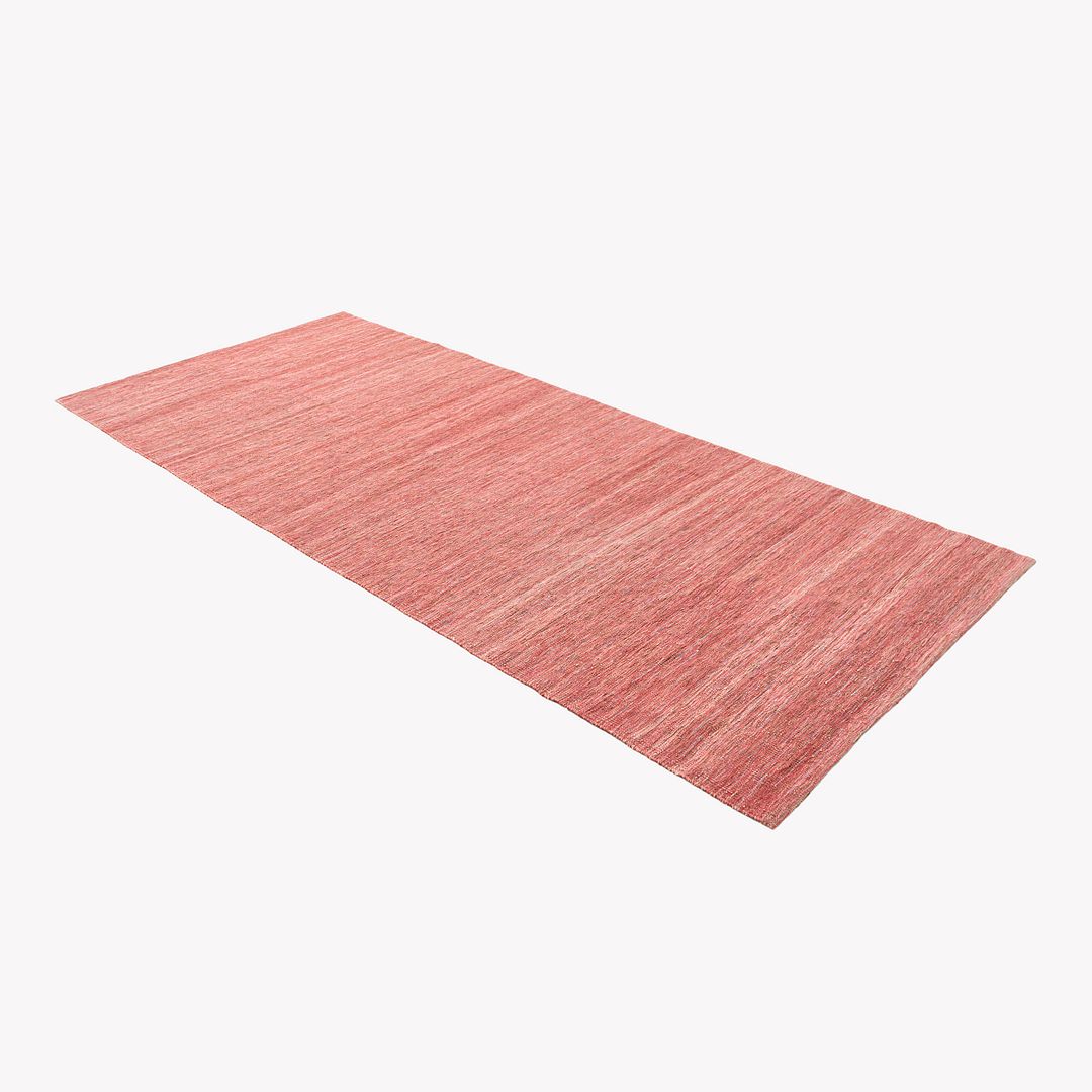 2003 Michaelian & Kohlberg KCast Red Hand Knotted Wool Rug from Genzyme 4x10ft