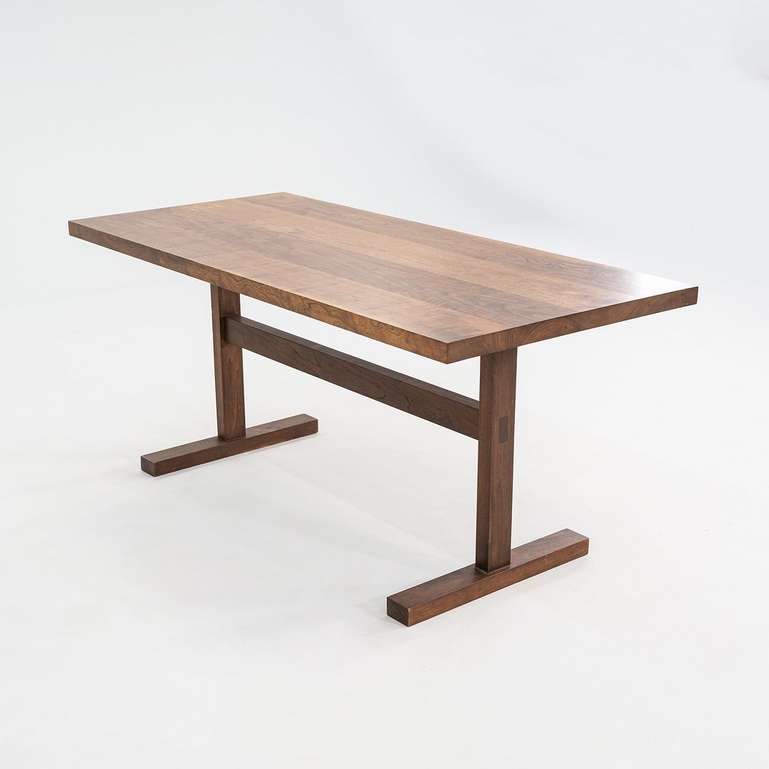 2010s Tyler Hays for BDDW Dining Table w/ Trestle Base in American Black Walnut