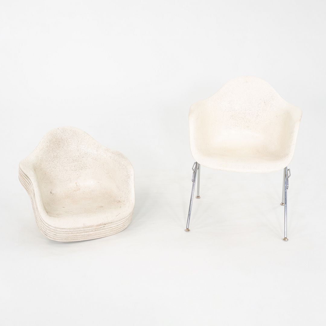 1960s Herman Miller Eames Fiberglass Arm Shell (no base) in Parchment Fiberglass 45x Available