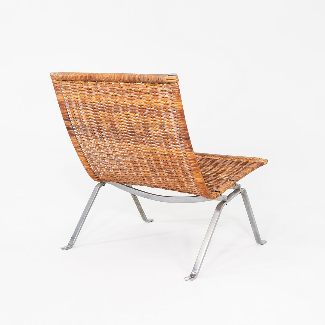 SOLD 1960s Pair of Poul Kjaerholm for E. Kold Christensen PK 22 Wicker Lounge Chairs
