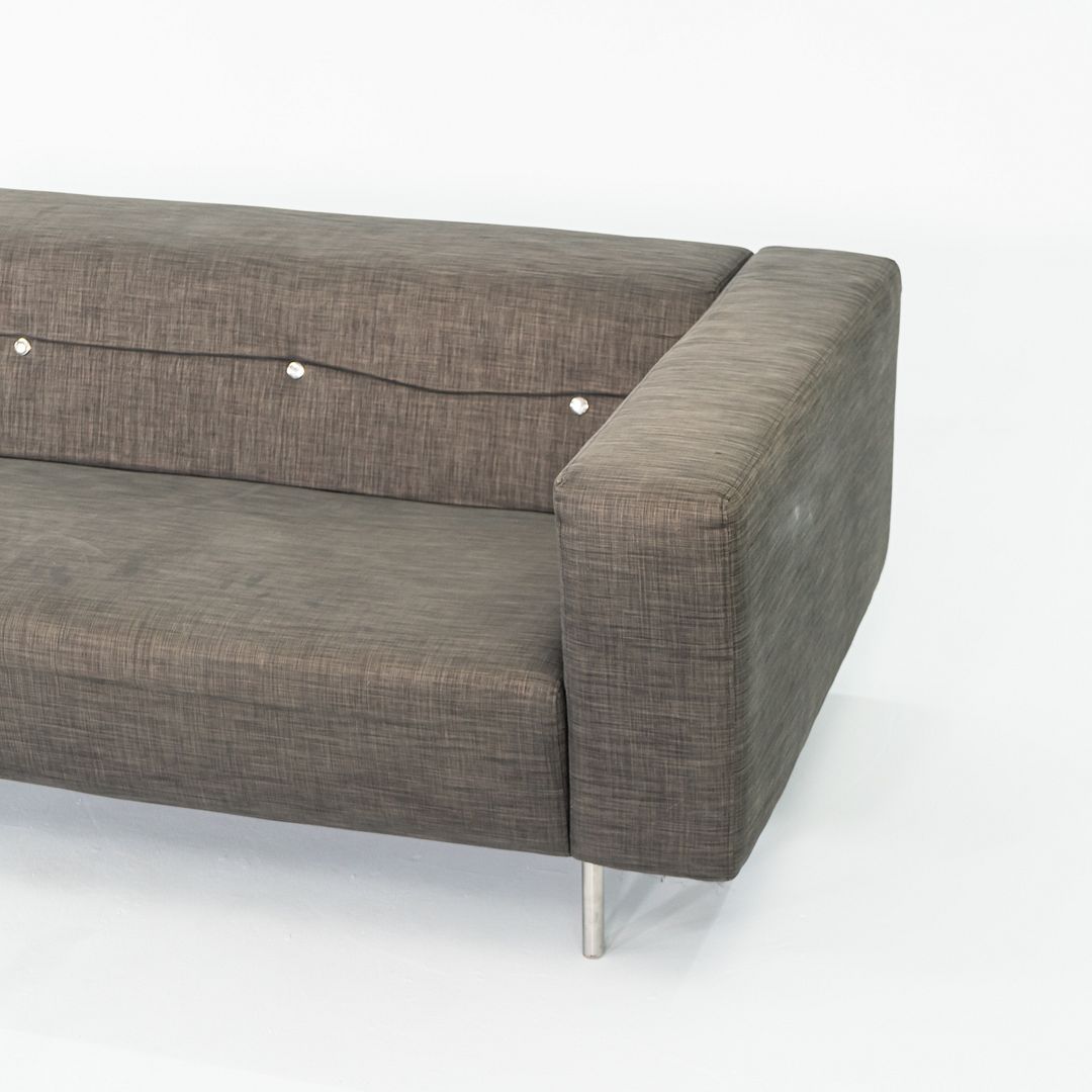 2000s Marcel Wanders for MOOOI Bottoni Three Seat Sofa in Grey Fabric