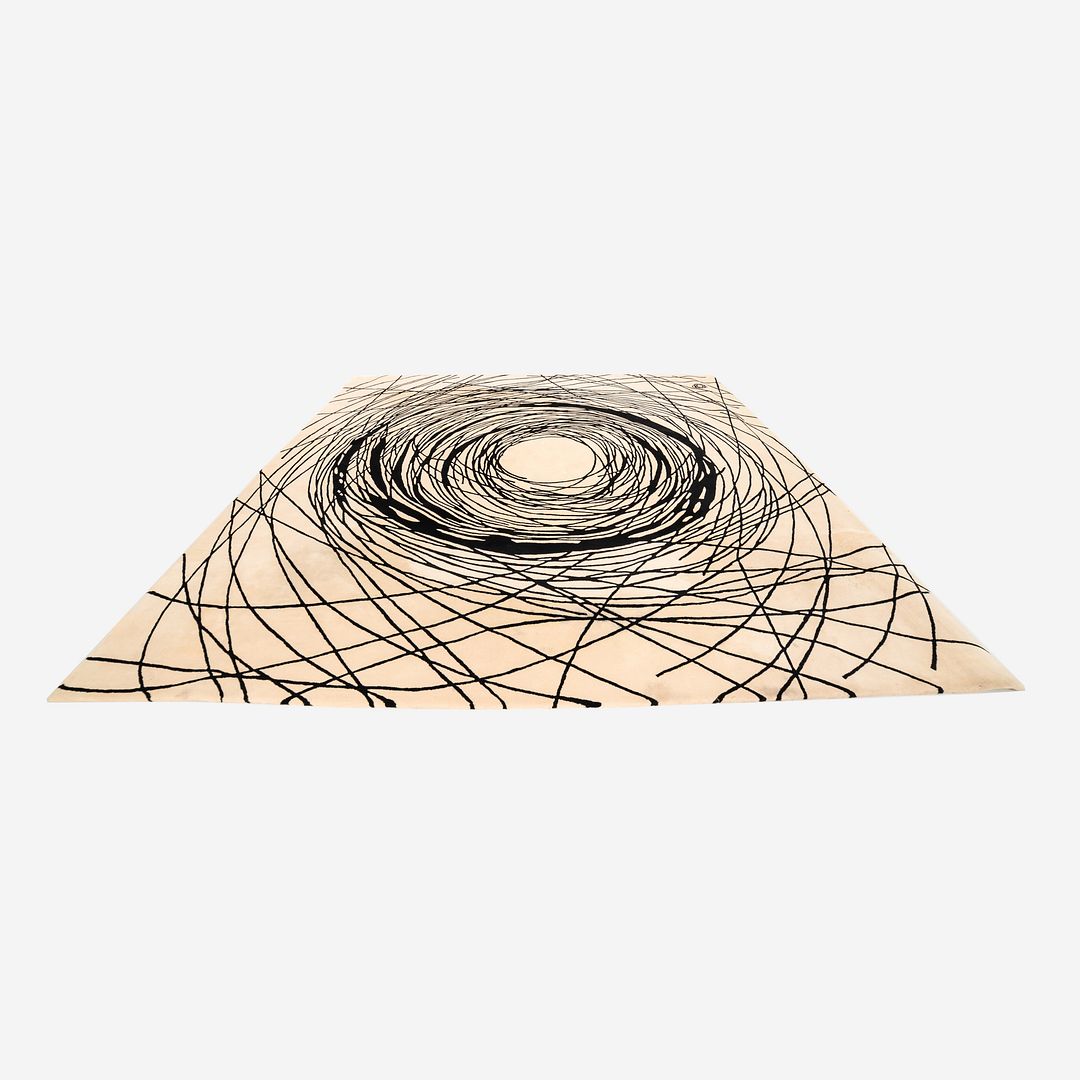 2000s DellaRobbia Studio DR Nest Wool Area Rug 12x12 feet in Warm Wood Tones