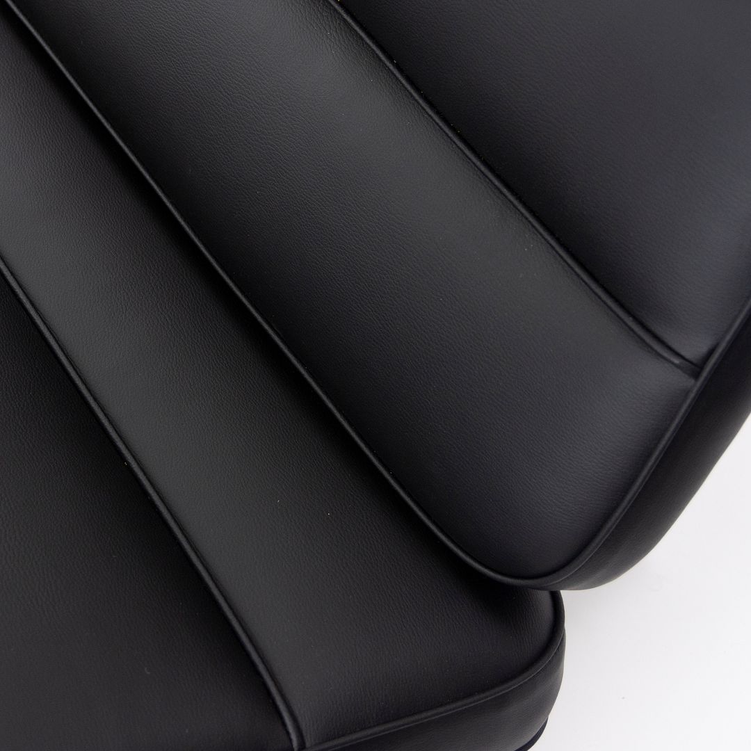 1964 Eames 3473 Sofa by Charles and Ray Eames for Herman Miller with Re-done Black Naugahyde