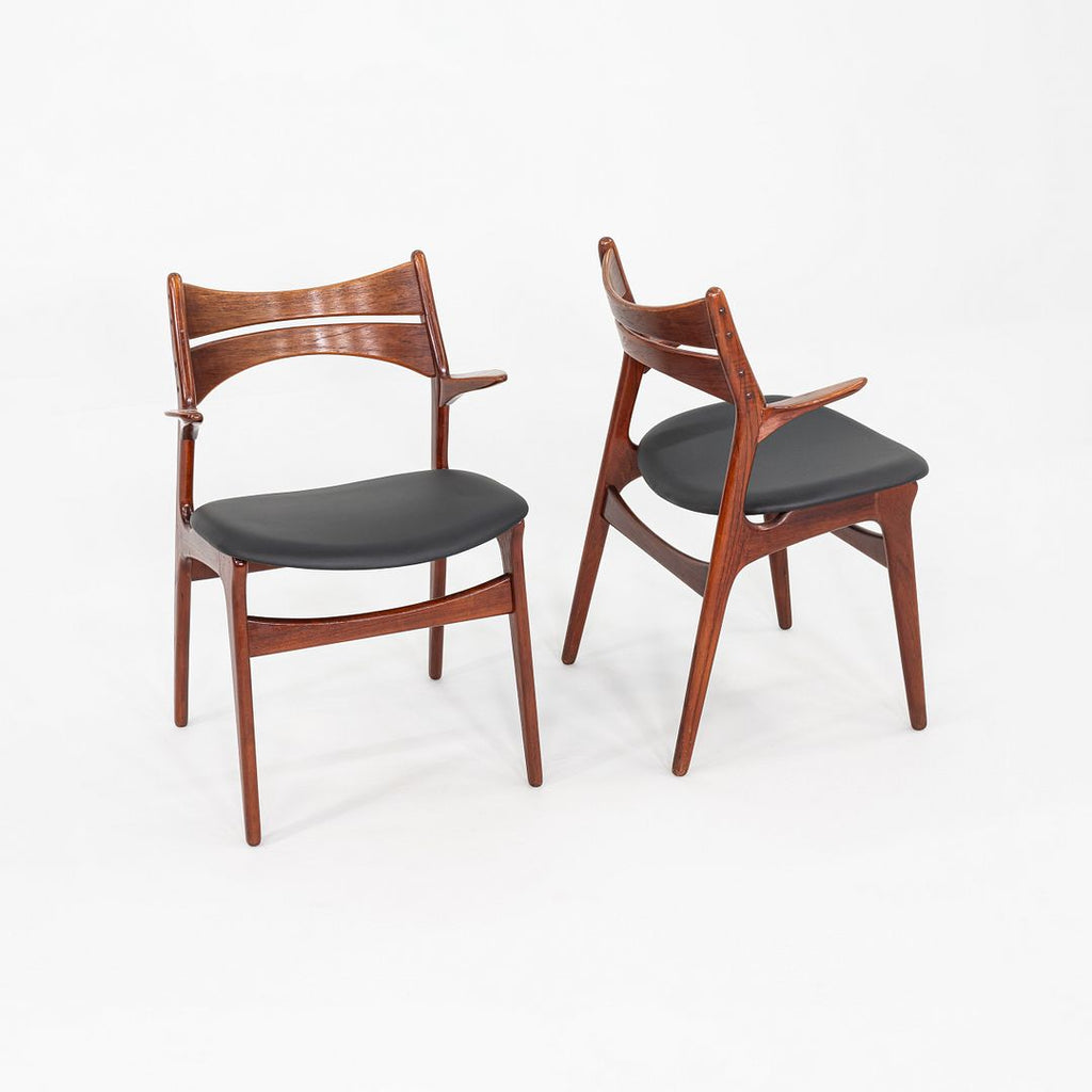1960s Pair of Erik Buch Christiansens Mobelfabrik Dining Armchairs in Oiled Teak