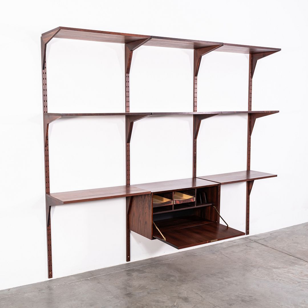 1960s Poul Cadovius System CADO Modular Storage Wall Unit w/ Cabinet in Rosewood