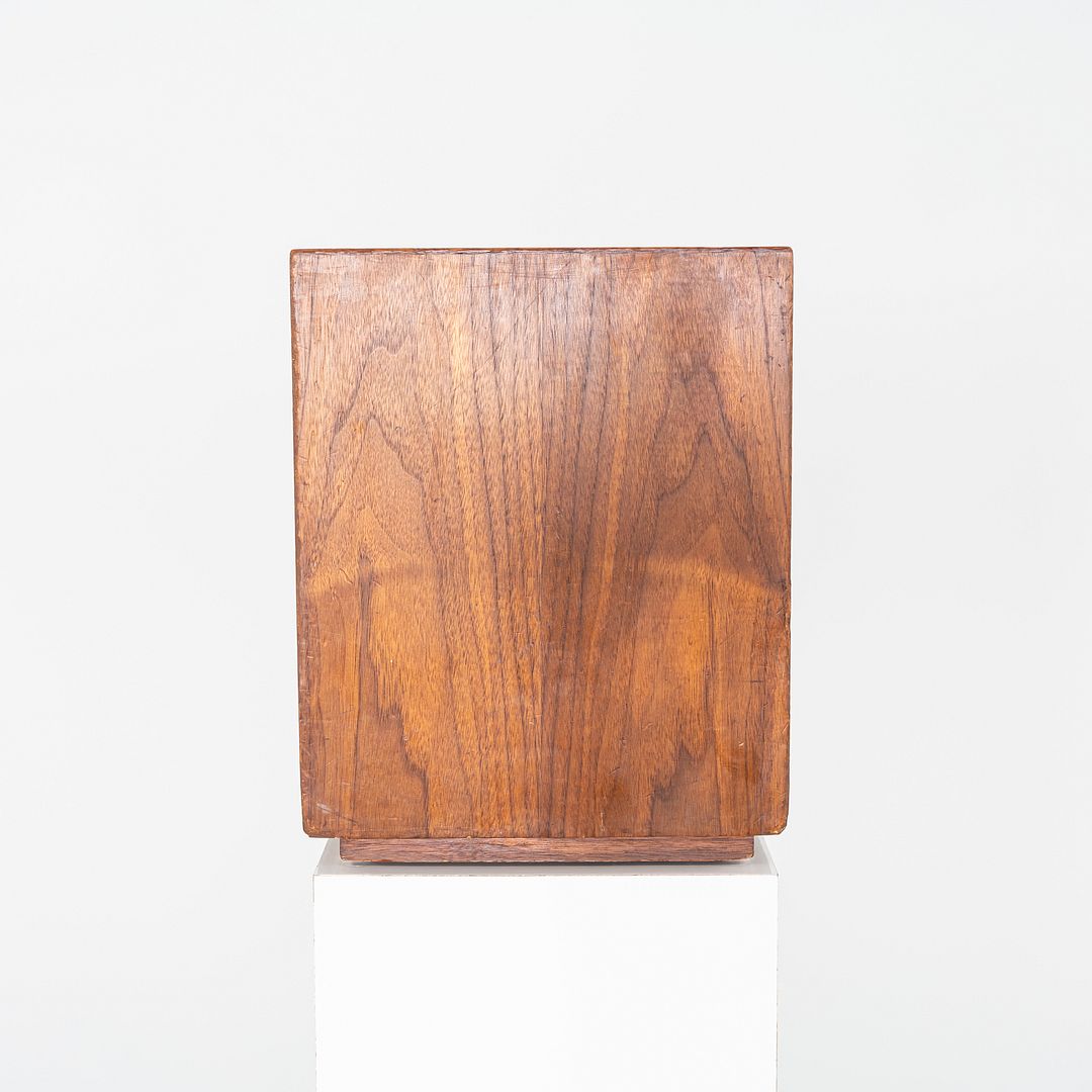 1970s Jens Risom Design Mid-Century Modern Wastebasket Trash Can in Walnut