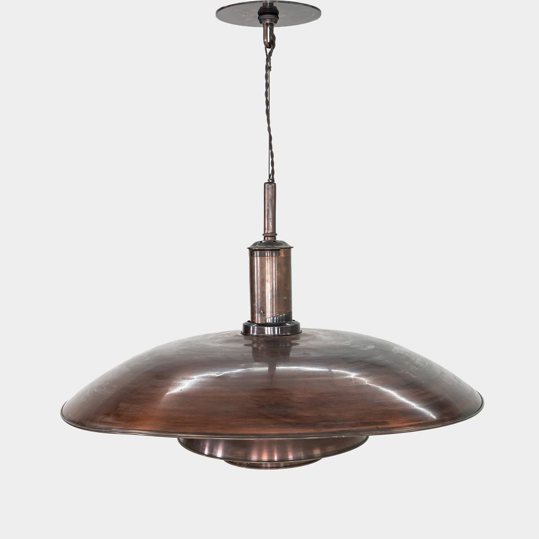 1930s Poul Henningsen Louis Poulsen Copper 'Tennis Lamp' Pendant Model PH 8/6
