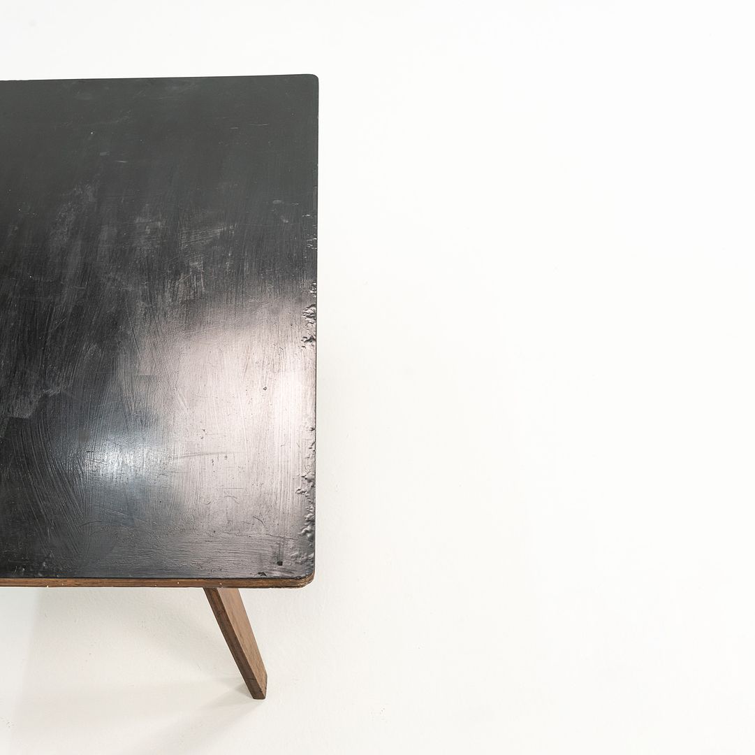 1946 Otw Coffee Table By Ray And Charles Eames For Evans Products Company in Birch with Black Top