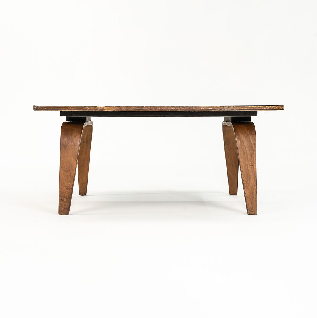 1946 Otw Coffee Table By Ray And Charles Eames For Evans Products Company in Birch with Black Top