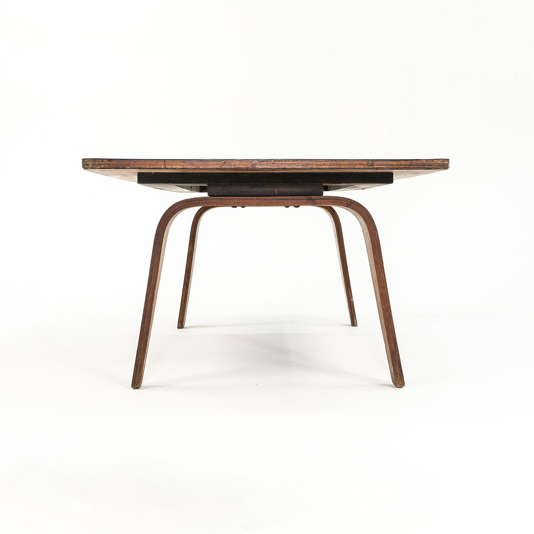 1946 Otw Coffee Table By Ray And Charles Eames For Evans Products Company in Birch with Black Top
