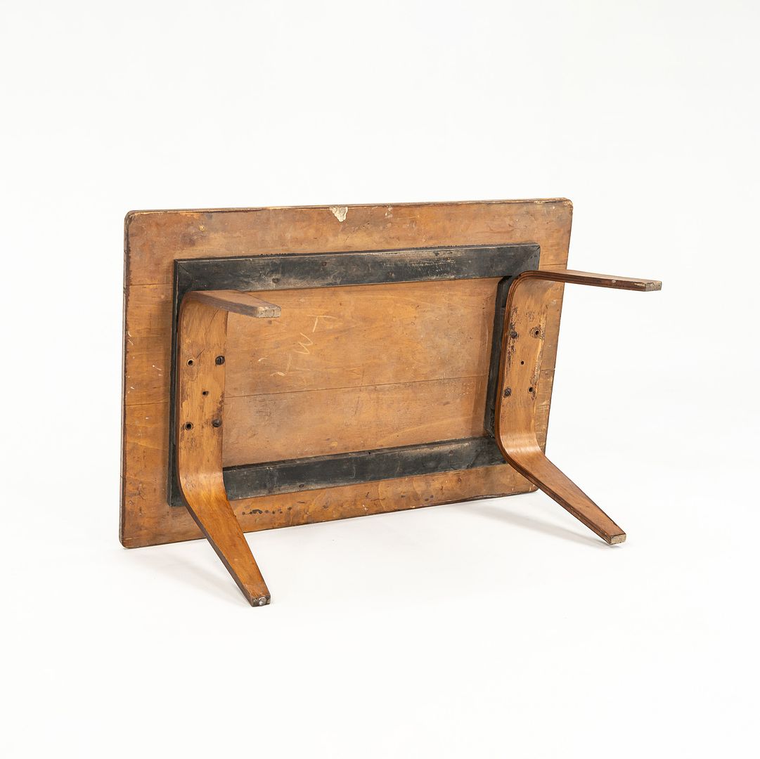 1946 Otw Coffee Table By Ray And Charles Eames For Evans Products Company in Birch with Black Top