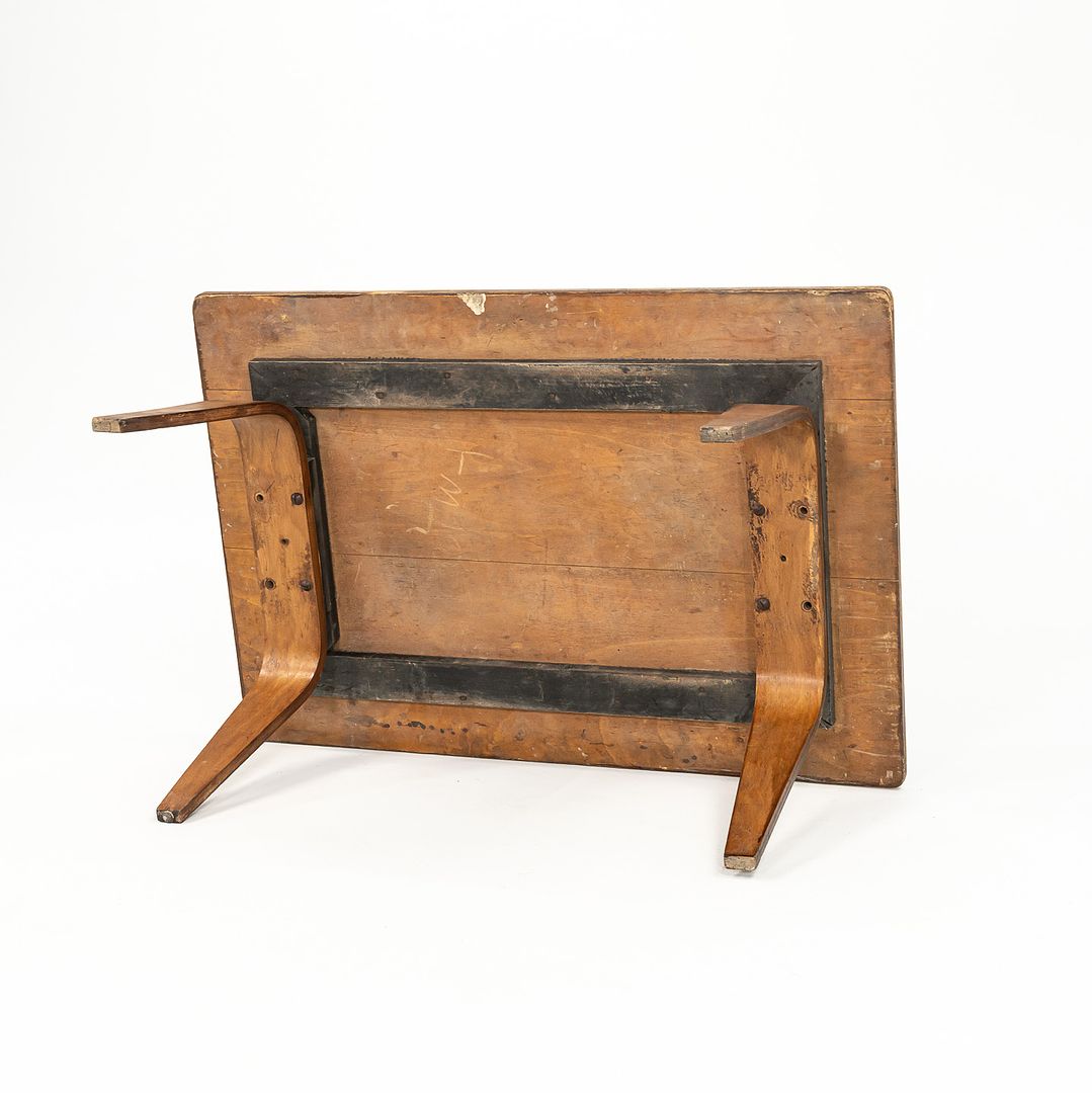 1946 Otw Coffee Table By Ray And Charles Eames For Evans Products Company in Birch with Black Top