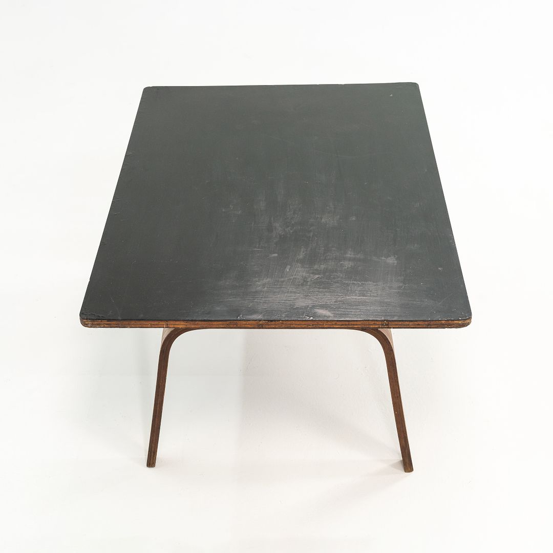 1946 Otw Coffee Table By Ray And Charles Eames For Evans Products Company in Birch with Black Top