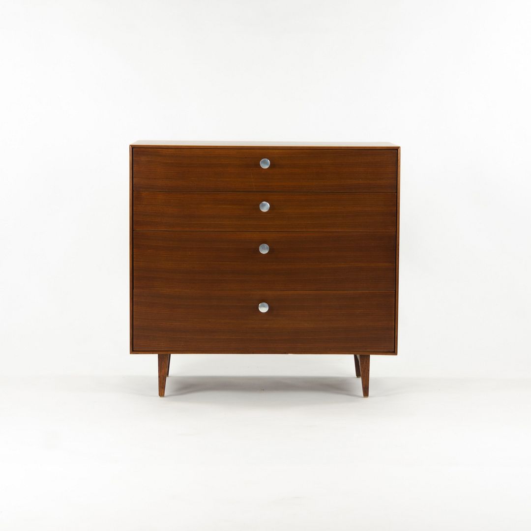 1954 Four-Drawer Thin Edge Dresser Cabinet by George Nelson for Herman Miller in Walnut