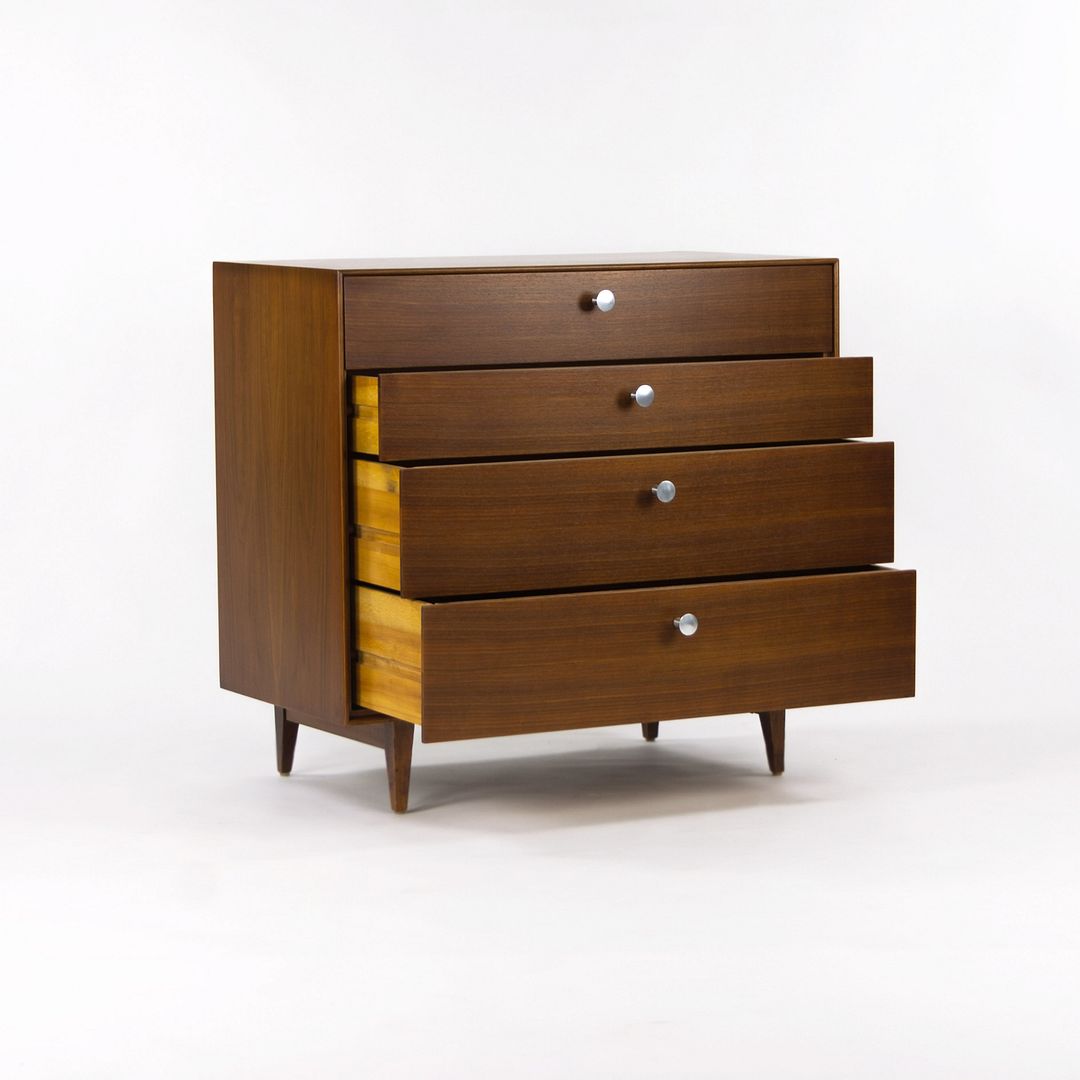 1954 Four-Drawer Thin Edge Dresser Cabinet by George Nelson for Herman Miller in Walnut