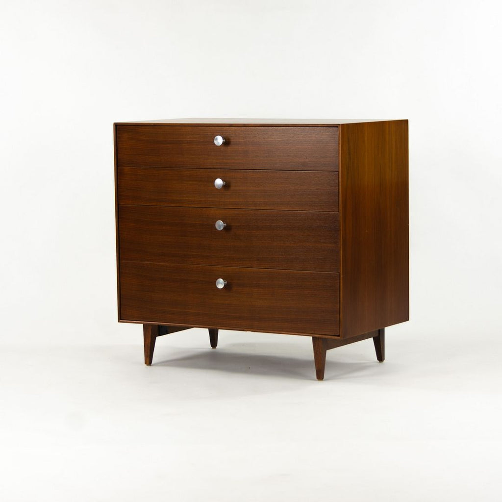1954 Four-Drawer Thin Edge Dresser Cabinet by George Nelson for Herman Miller in Walnut