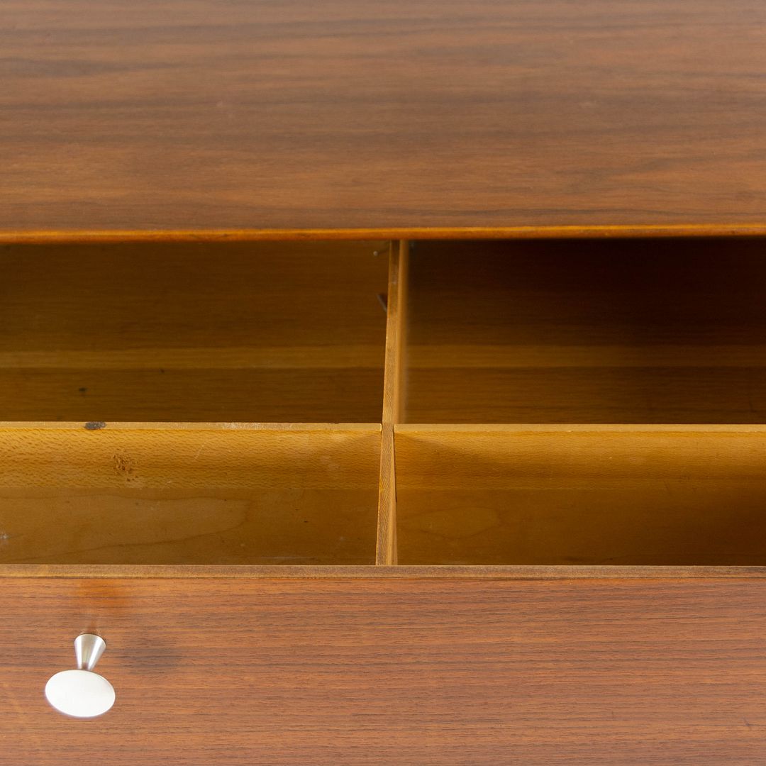 1954 Four-Drawer Thin Edge Dresser Cabinet by George Nelson for Herman Miller in Walnut