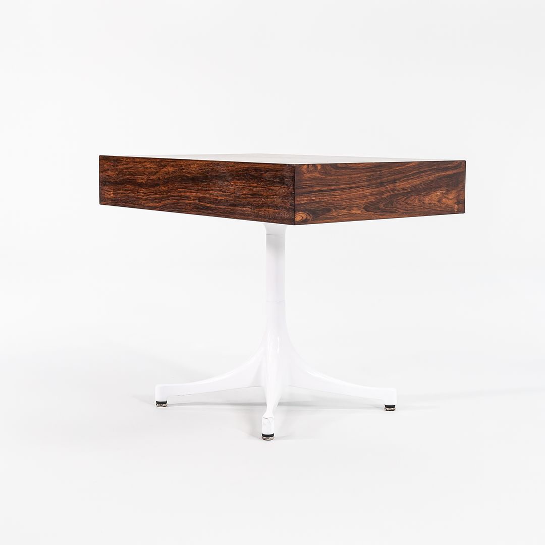 1950s George Nelson for Herman Miller Side Table / Nightstand on Pedestal Base in Rosewood