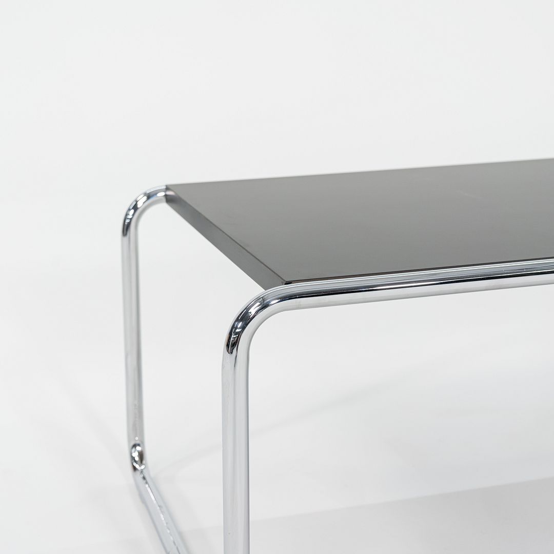 2023 Marcel Breuer for Knoll Laccio Coffee Table with Black Laminate Top 53x19"