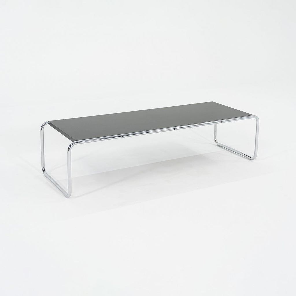 2023 Marcel Breuer for Knoll Laccio Coffee Table with Black Laminate Top 53x19"