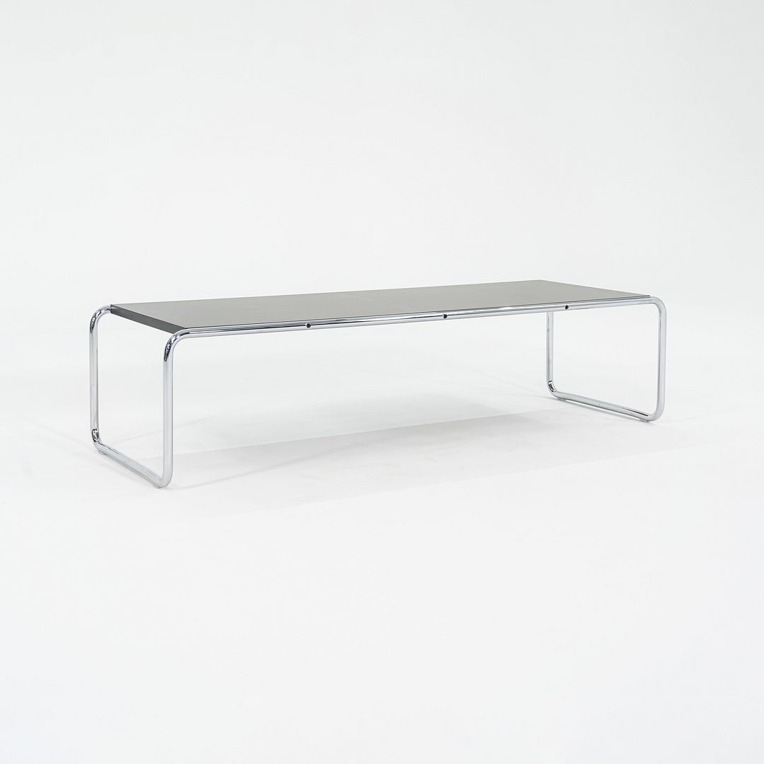 2023 Marcel Breuer for Knoll Laccio Coffee Table with Black Laminate Top 53x19"