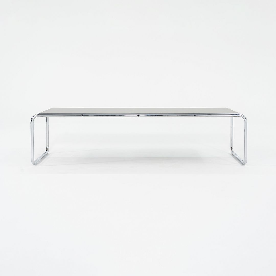 2023 Marcel Breuer for Knoll Laccio Coffee Table with Black Laminate Top 53x19"