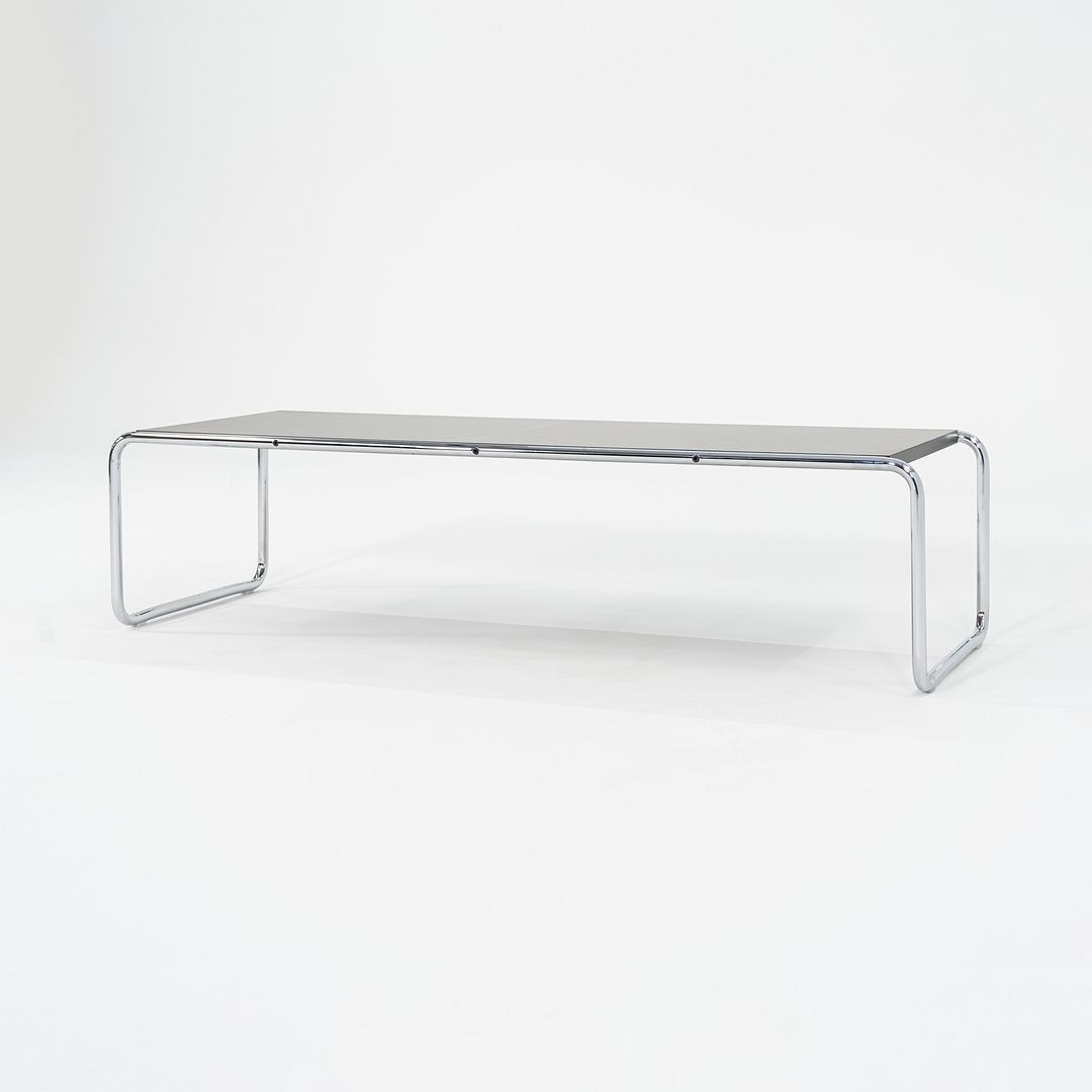 2023 Marcel Breuer for Knoll Laccio Coffee Table with Black Laminate Top 53x19"