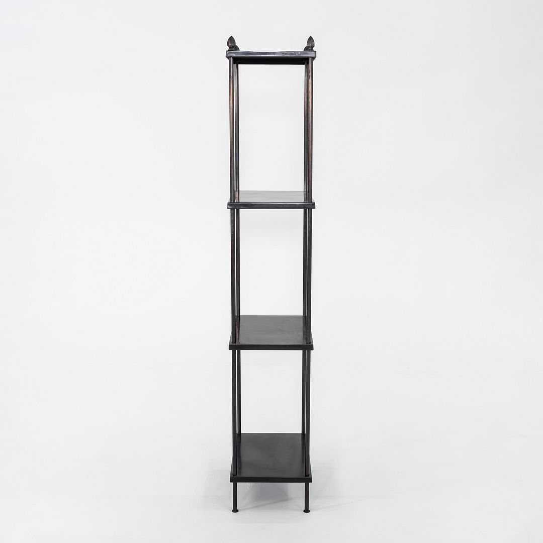 WYETH Regency-Style Antique Etagere Crafted in Zinc-Coated Galvanized Steel