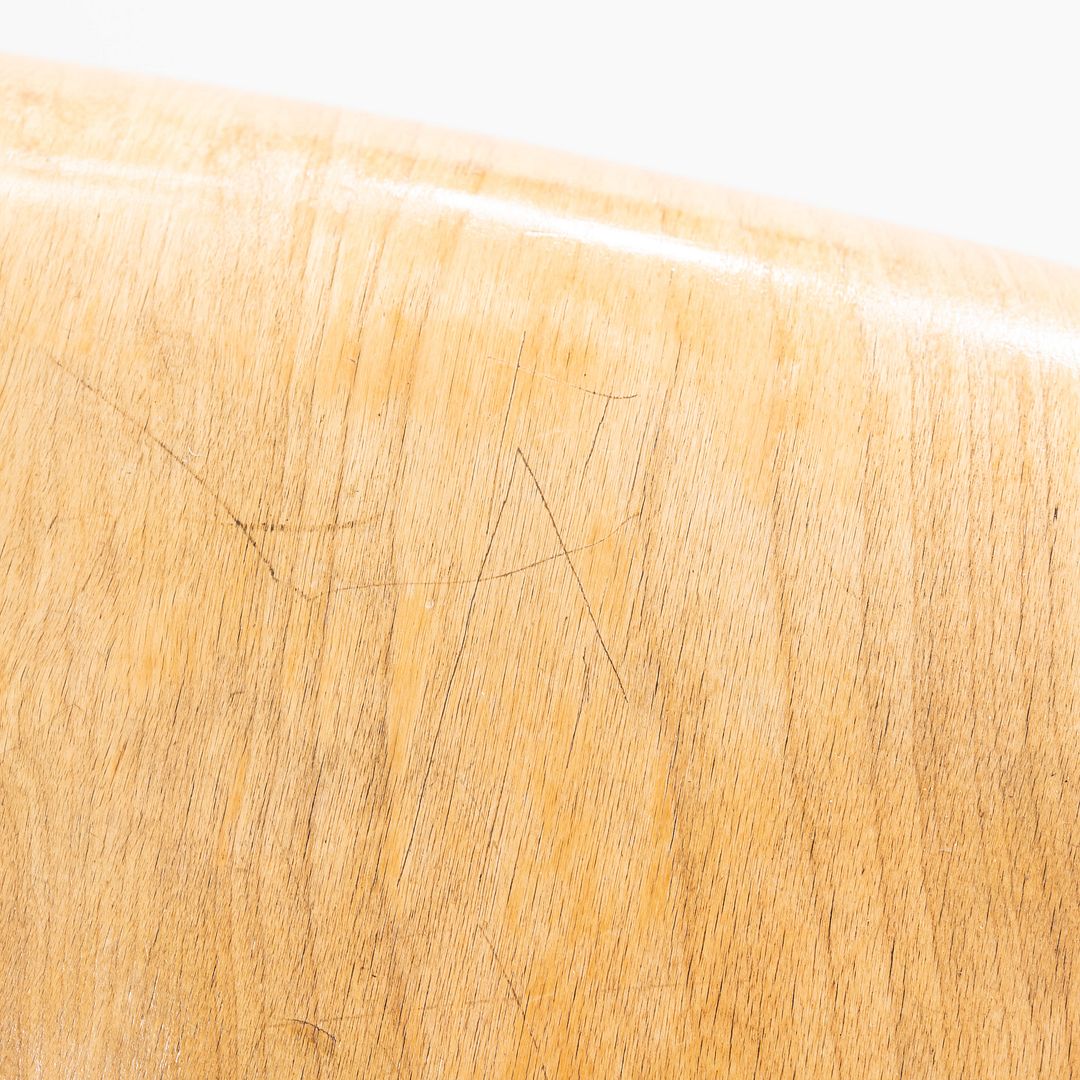 1947 Pair of Evans Eames LCW Chairs with Birch Seat and Ebonized Ash Legs 5-2-5