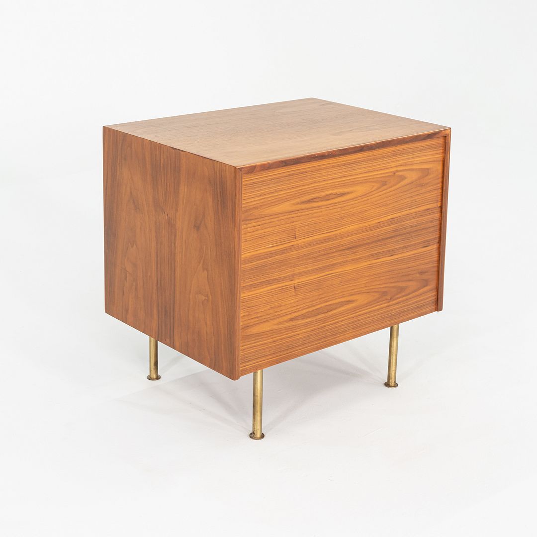 1970s Jens Risom Design 27 inch Cabinet / Nightstand in Walnut w/ One Drawer