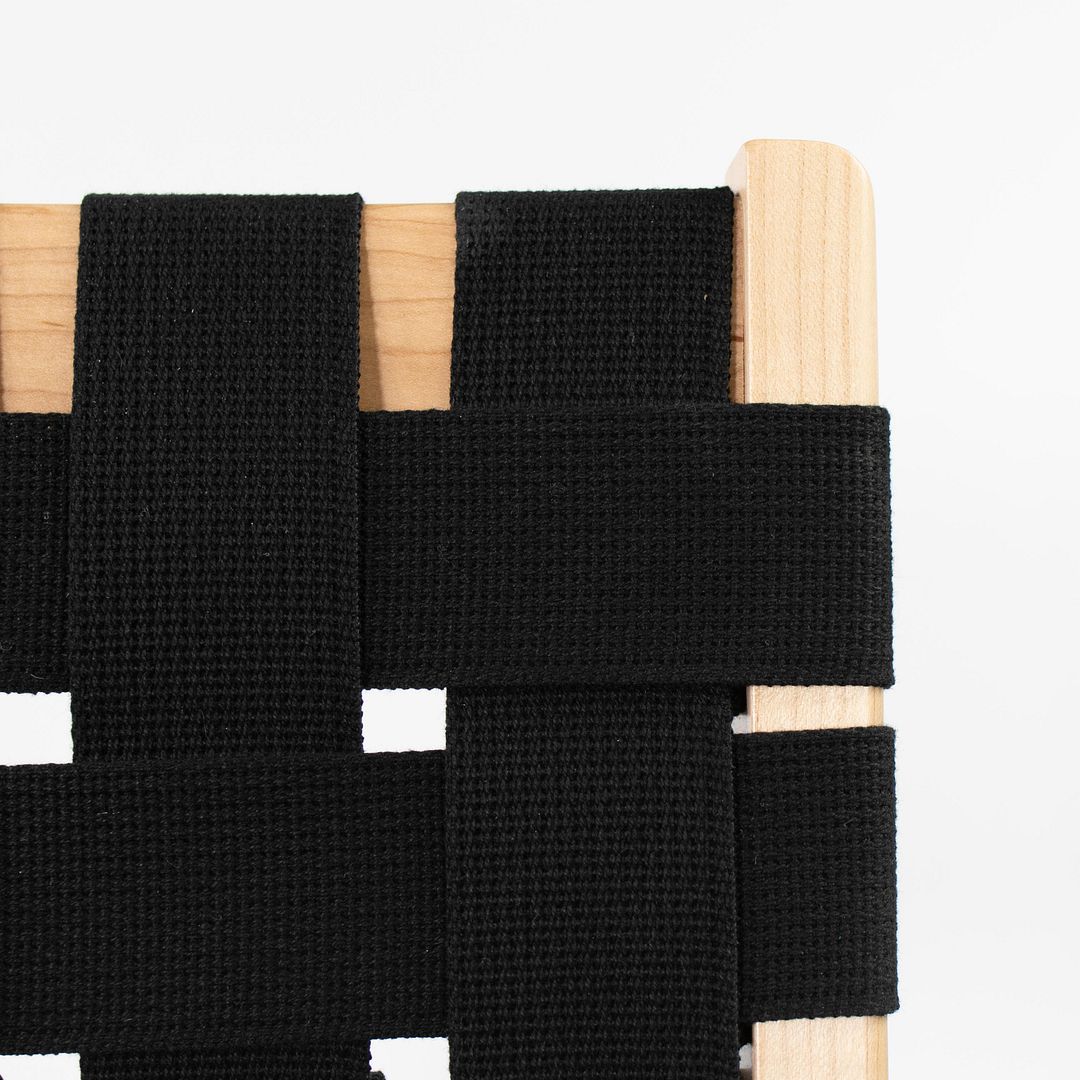 2021 666CH-WB Counter Stool by Jens Risom for Knoll in Maple with Black Webbing