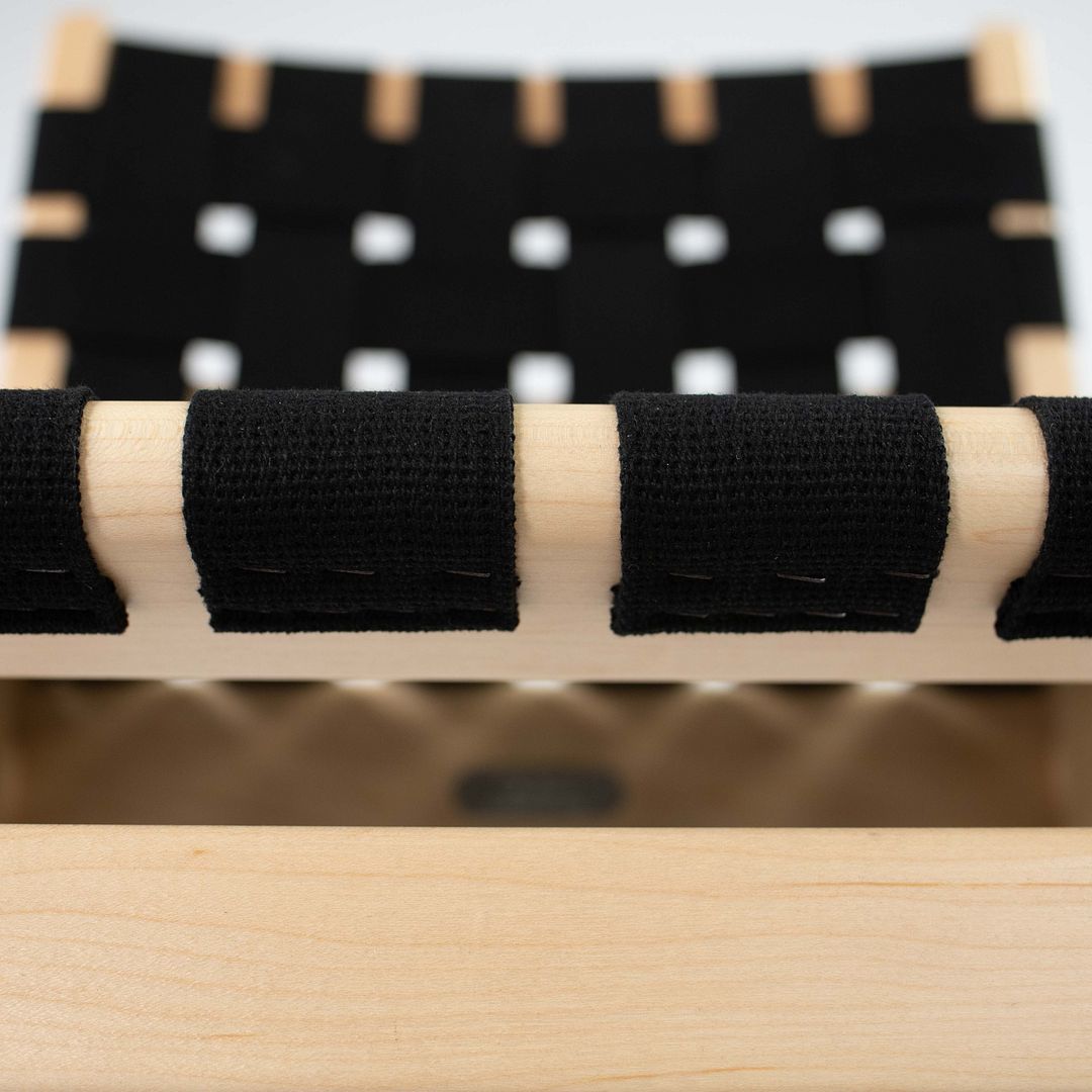 2021 666CH-WB Counter Stool by Jens Risom for Knoll in Maple with Black Webbing