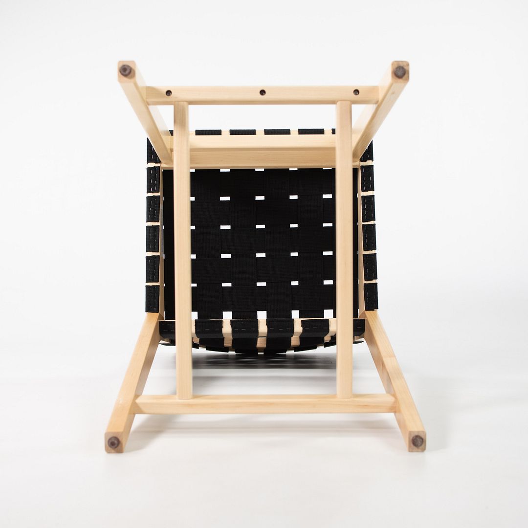 2021 666CH-WB Counter Stool by Jens Risom for Knoll in Maple with Black Webbing