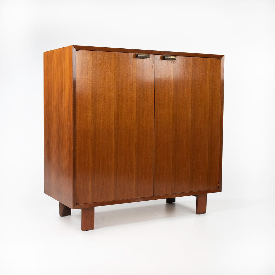 1950 Basic Cabinet Series Two-Door Cabinet by George Nelson for Herman Miller in Walnut