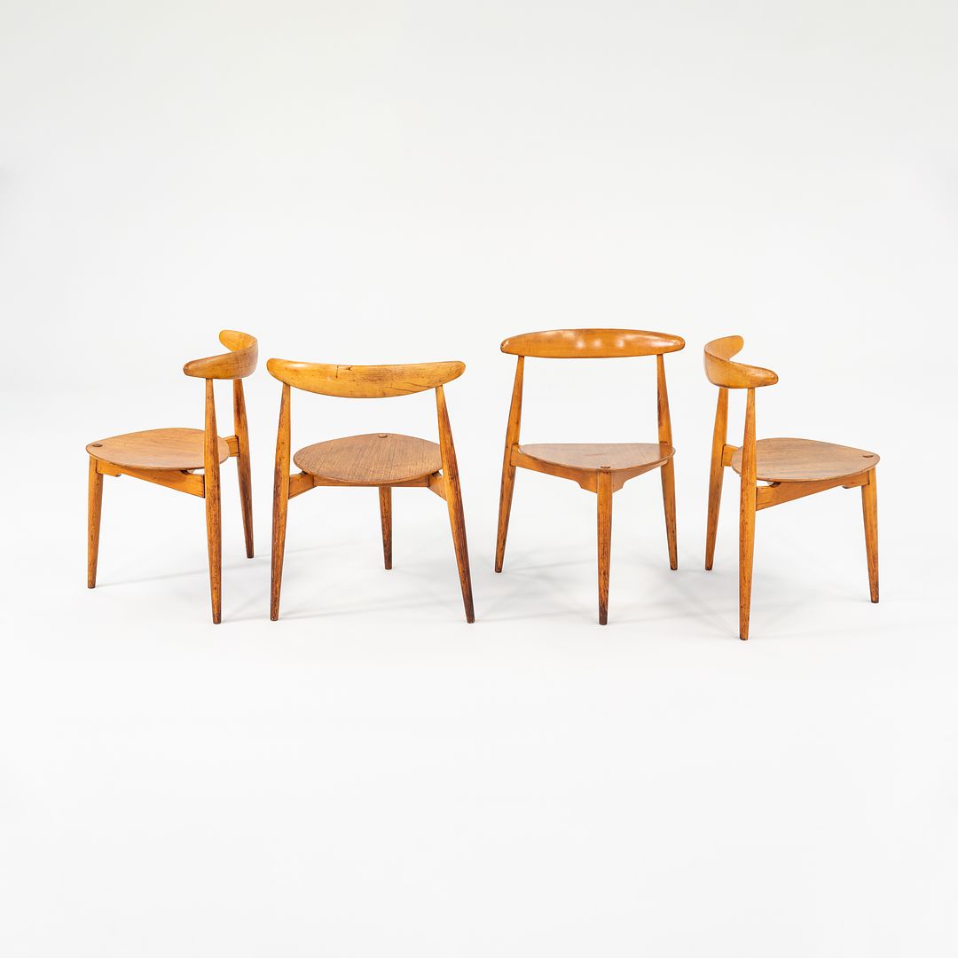 1950s FH4103 Heart Chair by Hans Wegner for Fritz Hansen in Oak and Teak